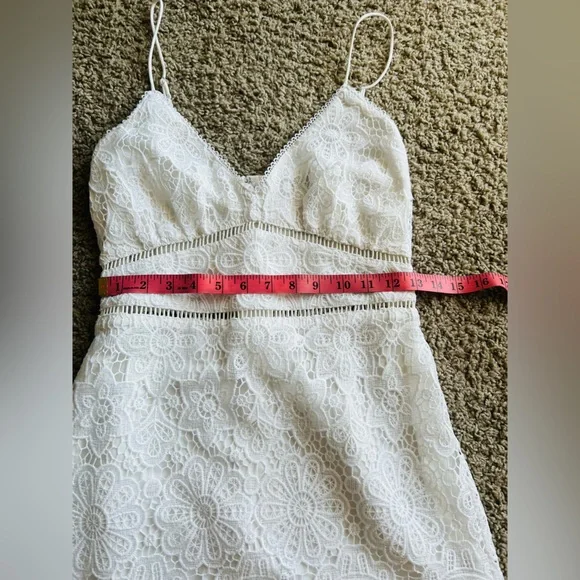 Abercrombie & Fitch White Lace Mini Dress - Picture 7 of 16